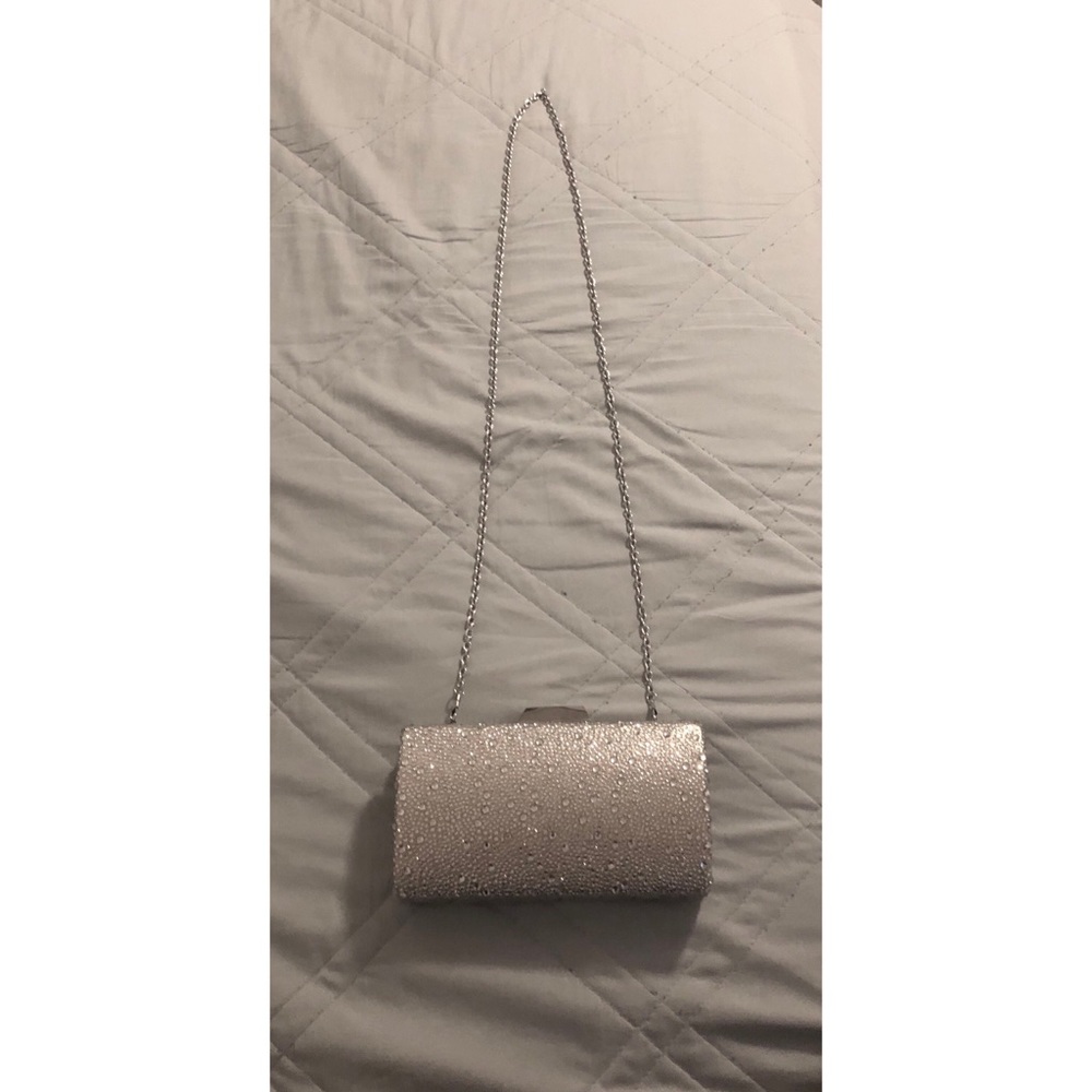 La Regale Crystal Hard-Sided Clutch (SILVER)